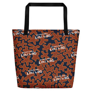The bag that carries everything "LOVE WINS"