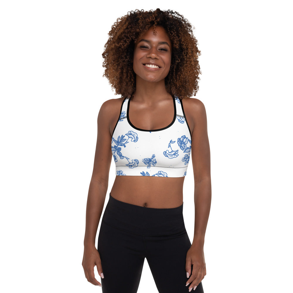 Padded sport bra most absorbing with graphic text CONFIDENCE