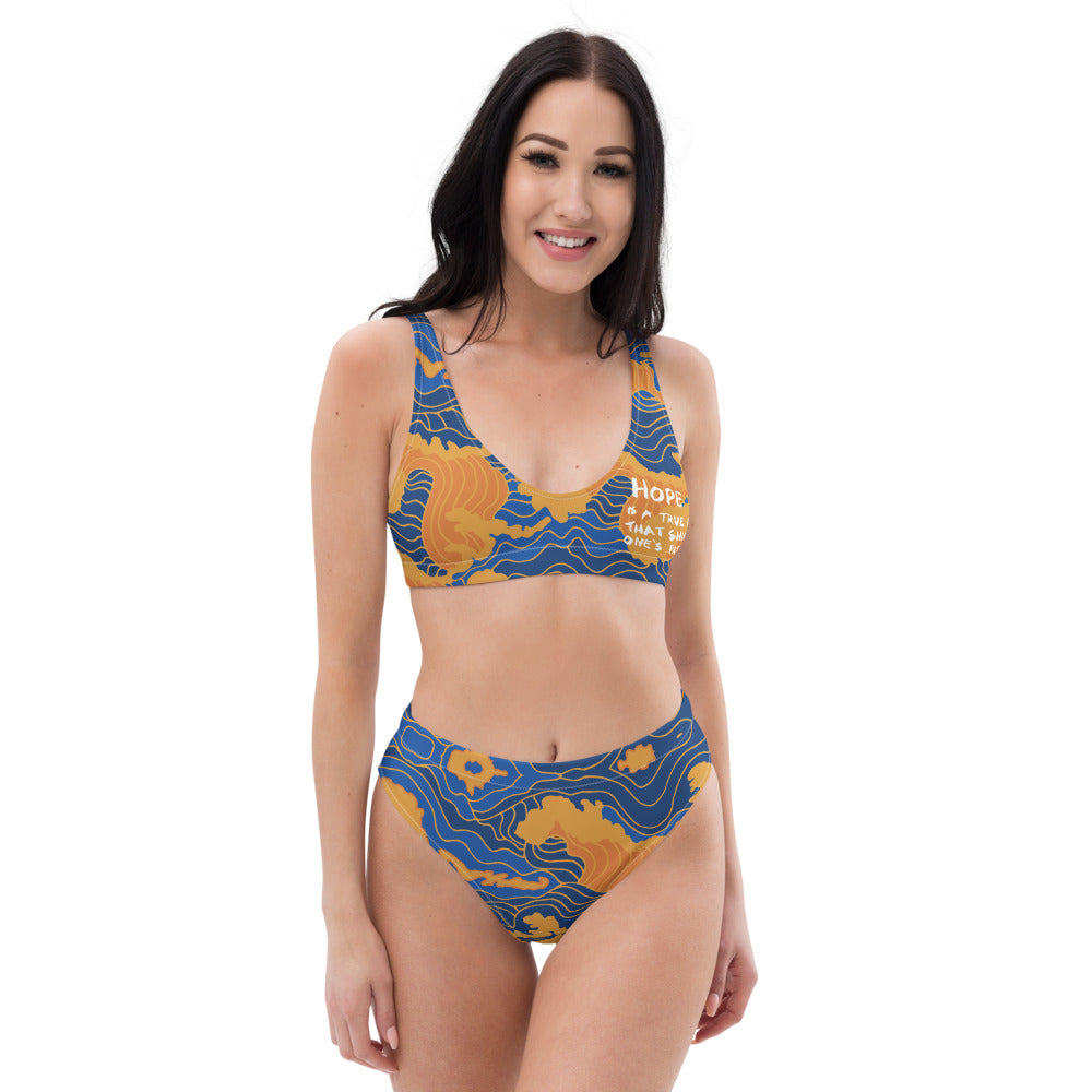 sustainable swimwear recycled material graphic HOPE