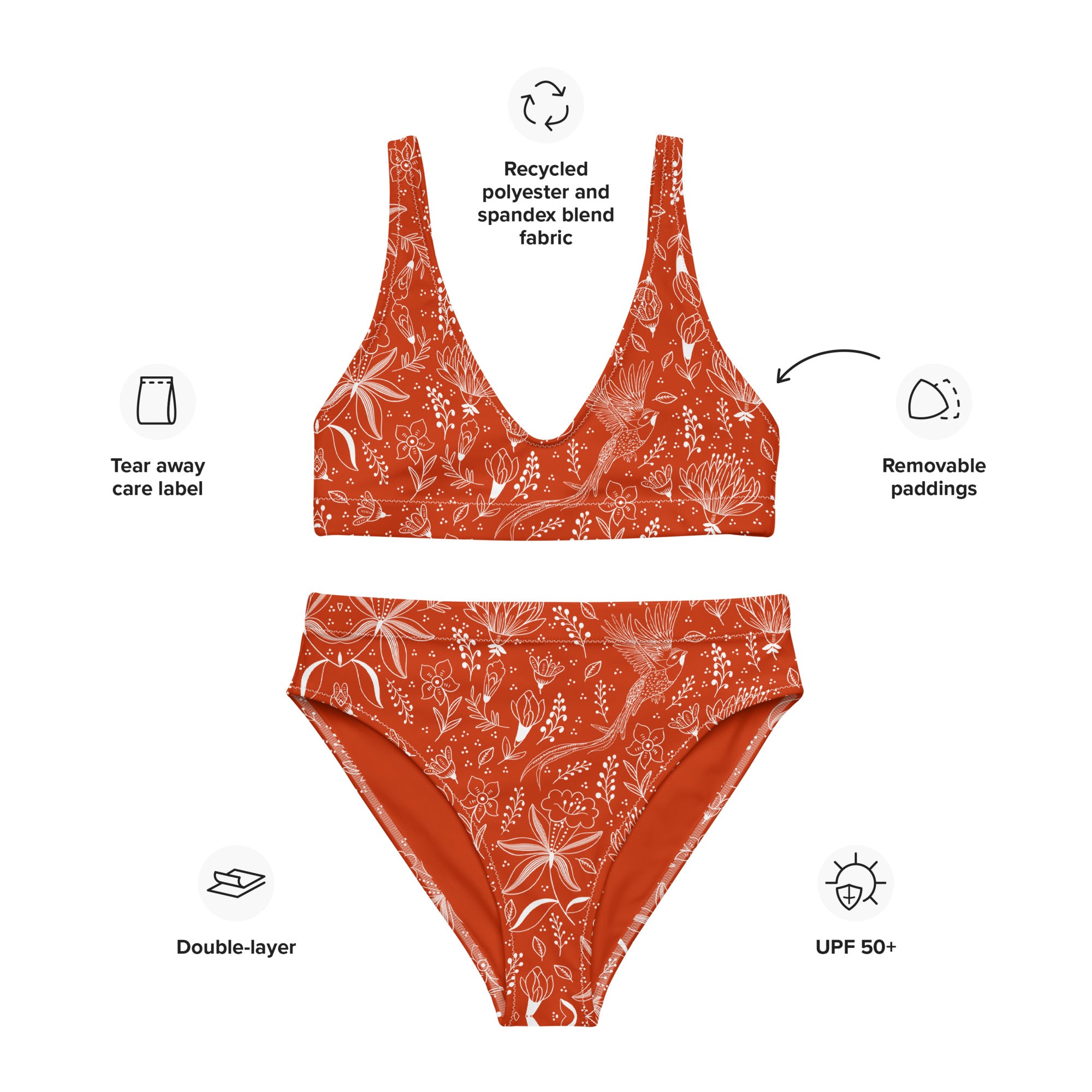 Maya - High Waisted Recycled Bikini | Batik Series